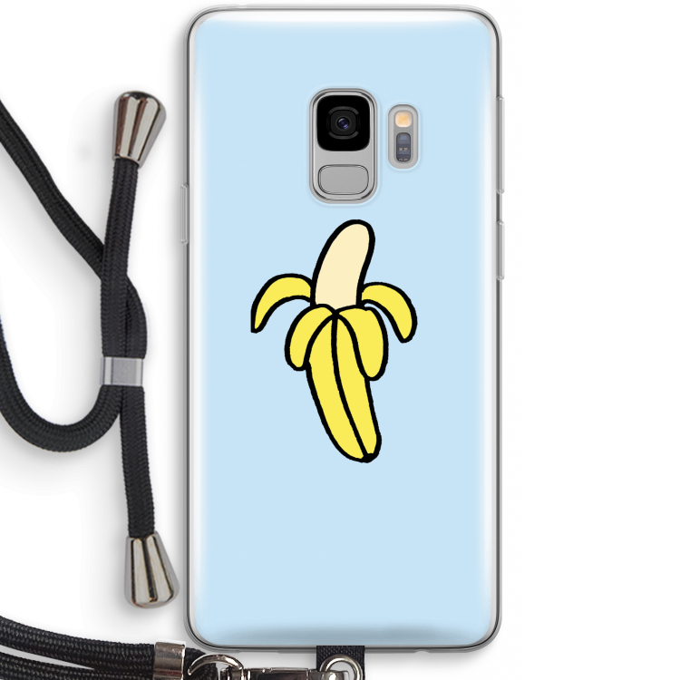 Banana: Samsung Galaxy S9 Transparant Hoesje met koord