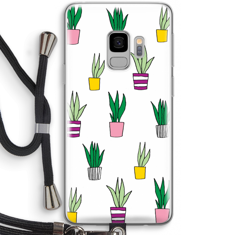 Sanseveria: Samsung Galaxy S9 Transparant Hoesje met koord