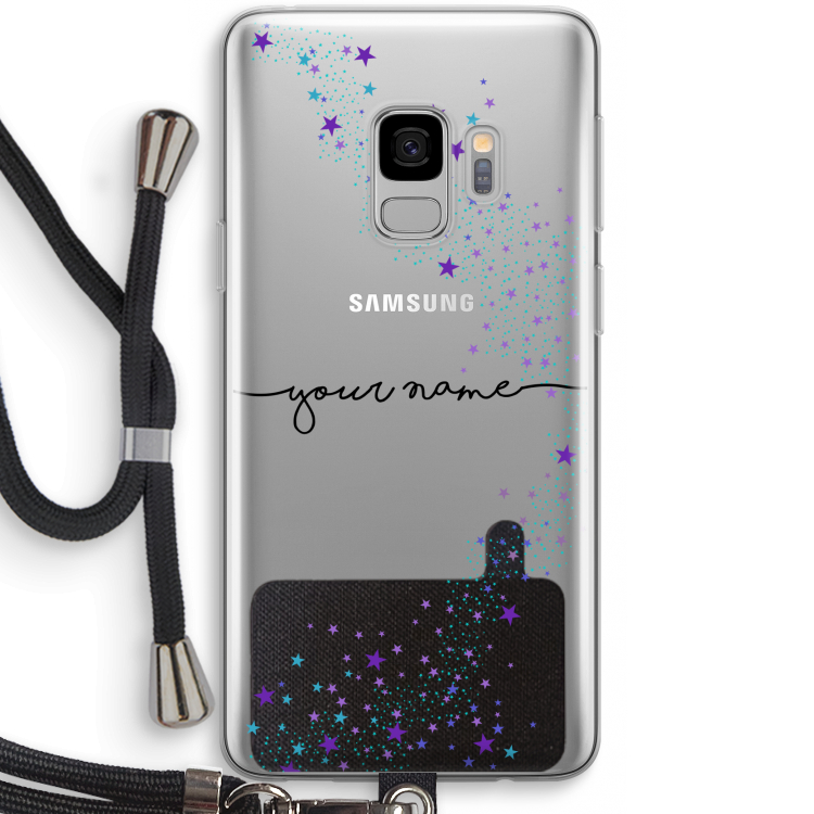 Sterren: Samsung Galaxy S9 Transparant Hoesje met koord