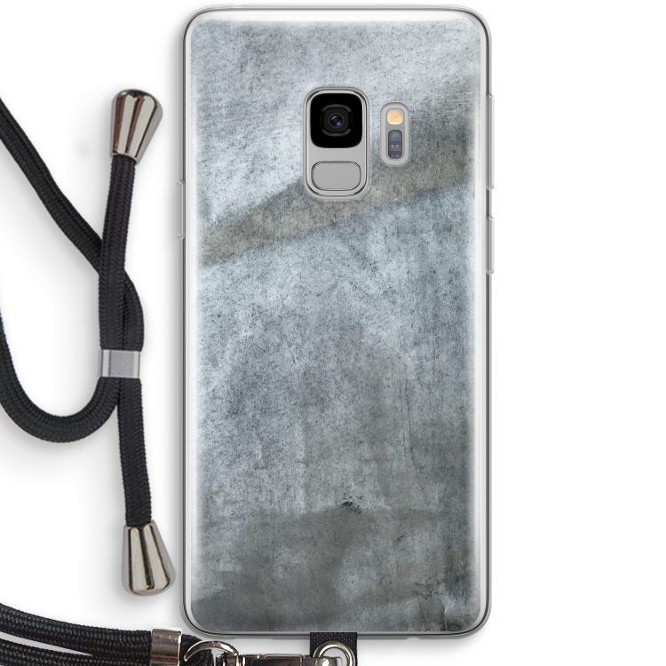 Grey Stone: Samsung Galaxy S9 Transparant Hoesje met koord