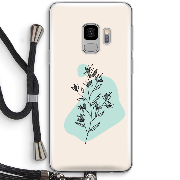 Violets are blue: Samsung Galaxy S9 Transparant Hoesje met koord