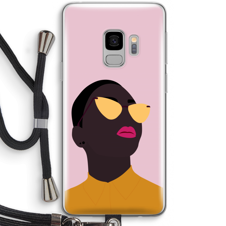 Yellow glasses: Samsung Galaxy S9 Transparant Hoesje met koord