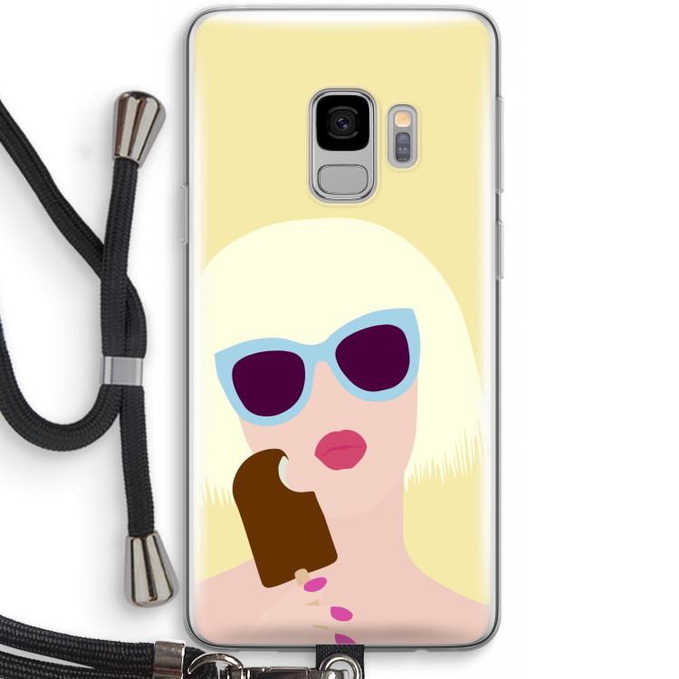 Ice cream: Samsung Galaxy S9 Transparant Hoesje met koord