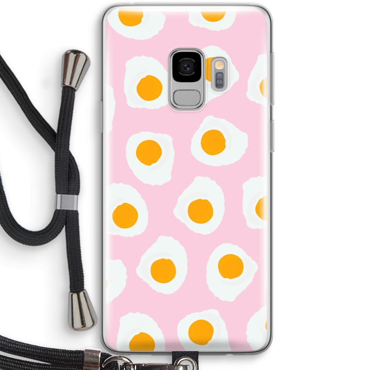 Dancing eggs: Samsung Galaxy S9 Transparant Hoesje met koord