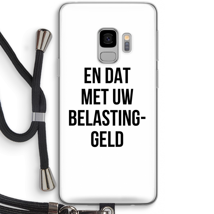 Belastinggeld: Samsung Galaxy S9 Transparant Hoesje met koord