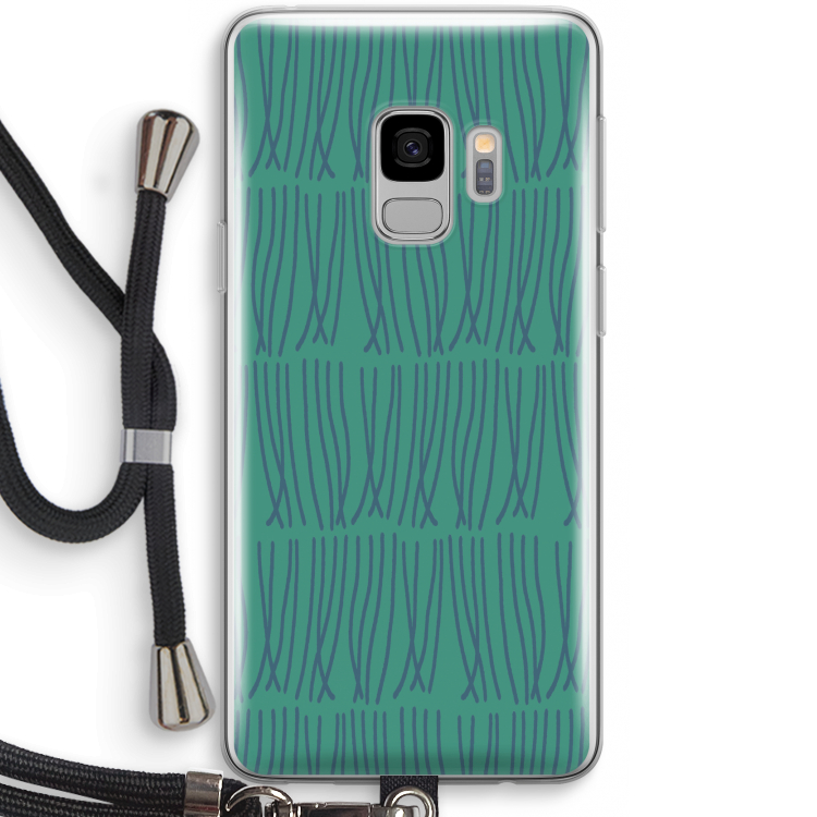 Swirls: Samsung Galaxy S9 Transparant Hoesje met koord