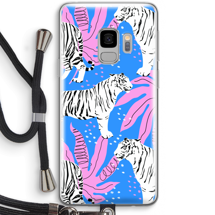 Tijger: Samsung Galaxy S9 Transparant Hoesje met koord