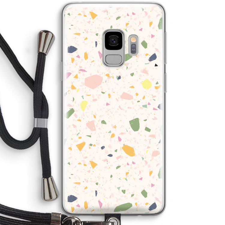 Terrazzo N°21: Samsung Galaxy S9 Transparant Hoesje met koord
