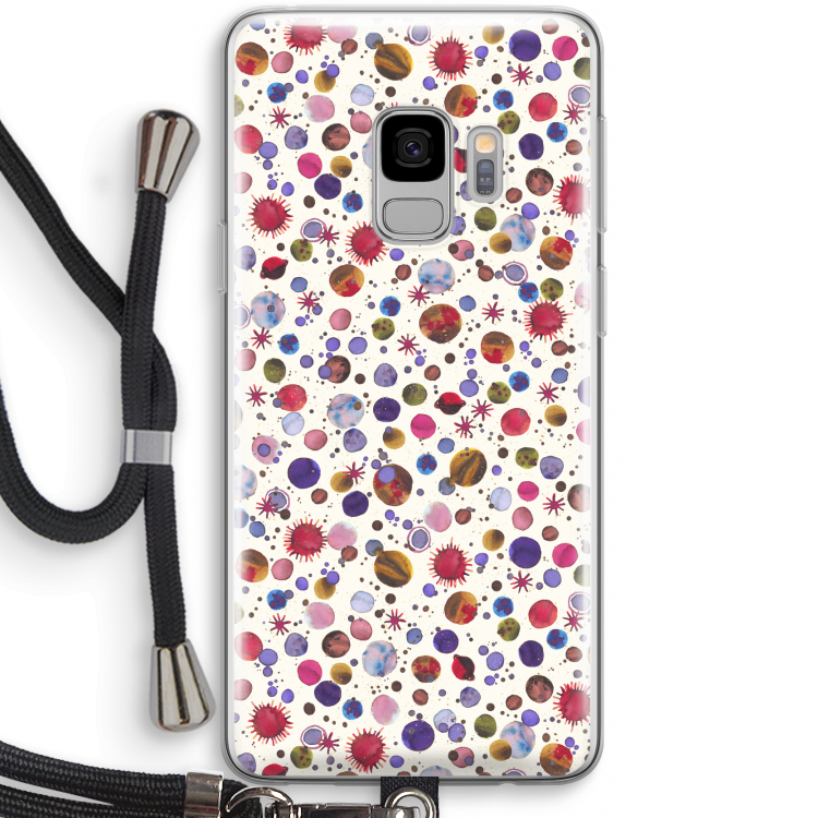 Planets Space: Samsung Galaxy S9 Transparant Hoesje met koord