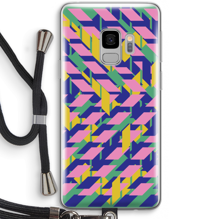 Skew Blush 1: Samsung Galaxy S9 Transparant Hoesje met koord