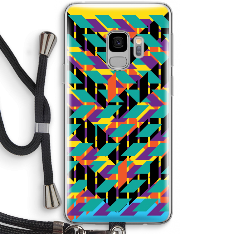 Skew Bee 1: Samsung Galaxy S9 Transparant Hoesje met koord
