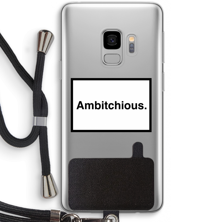 Ambitchious: Samsung Galaxy S9 Transparant Hoesje met koord