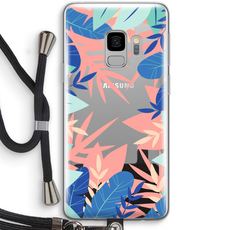 Tropisch: Samsung Galaxy S9 Transparant Hoesje met koord