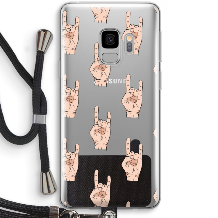 Rock: Samsung Galaxy S9 Transparant Hoesje met koord