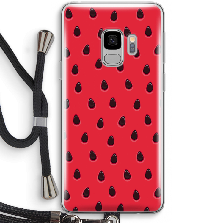 Watermelon: Samsung Galaxy S9 Transparant Hoesje met koord