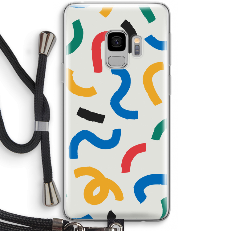 Illustratieve pop 2: Samsung Galaxy S9 Transparant Hoesje met koord