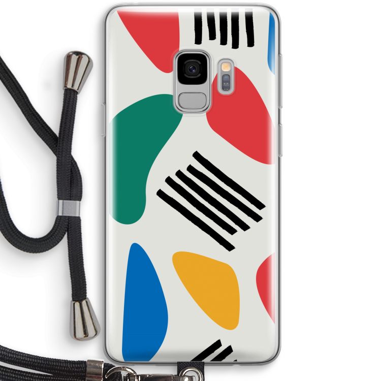 Illustratieve pop 1: Samsung Galaxy S9 Transparant Hoesje met koord