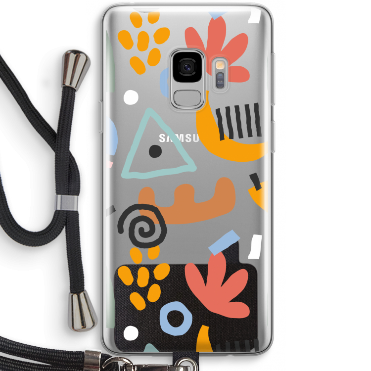 Abstract: Samsung Galaxy S9 Transparant Hoesje met koord