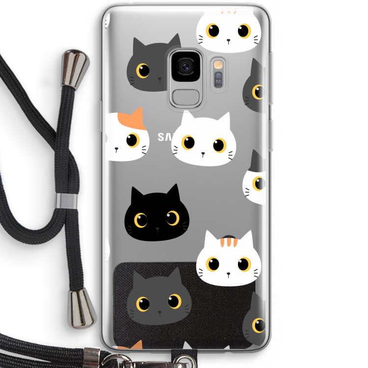 Katten: Samsung Galaxy S9 Transparant Hoesje met koord