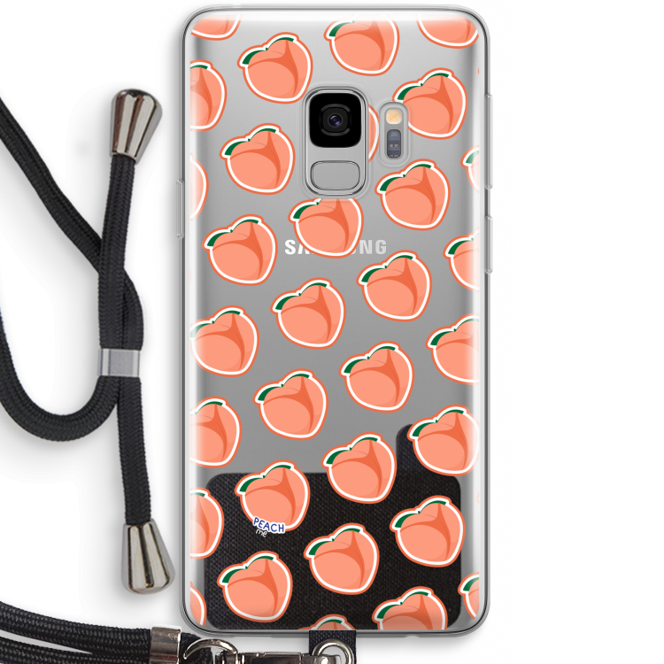 Just peachy: Samsung Galaxy S9 Transparant Hoesje met koord