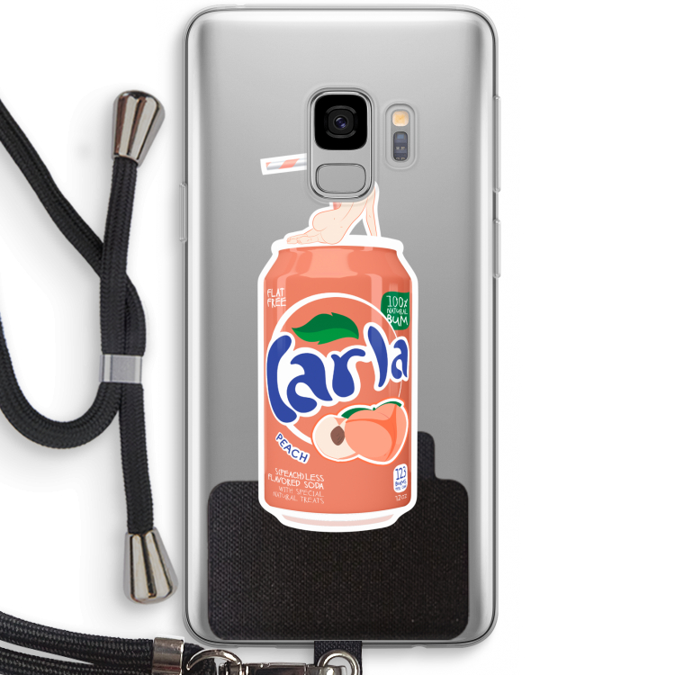 S(peach)less: Samsung Galaxy S9 Transparant Hoesje met koord