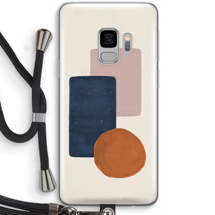 Geo #3: Samsung Galaxy S9 Transparant Hoesje met koord