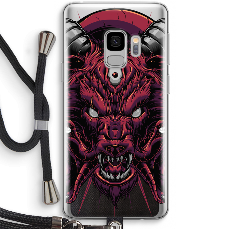 Hell Hound and Serpents: Samsung Galaxy S9 Transparant Hoesje met koord