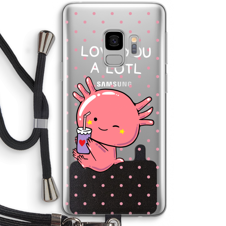 Love You A Lotl: Samsung Galaxy S9 Transparant Hoesje met koord