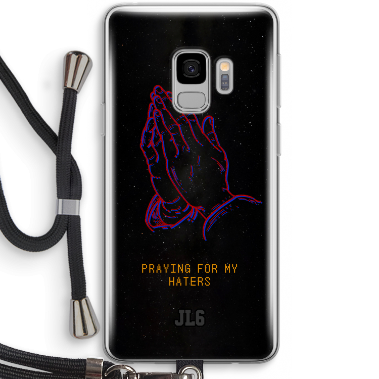 Praying For My Haters: Samsung Galaxy S9 Transparant Hoesje met koord
