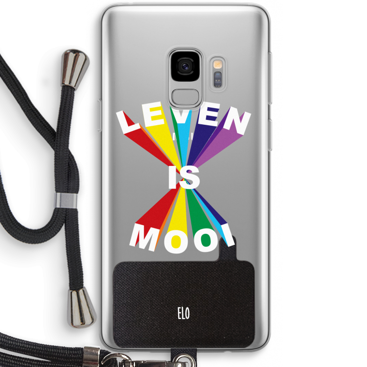 Het Leven Is Mooi: Samsung Galaxy S9 Transparant Hoesje met koord