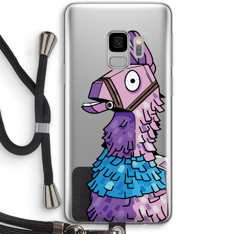 Lama: Samsung Galaxy S9 Transparant Hoesje met koord