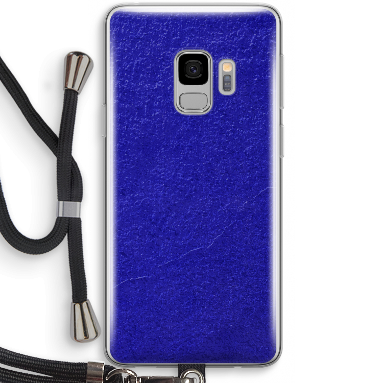 Majorelle Blue: Samsung Galaxy S9 Transparant Hoesje met koord
