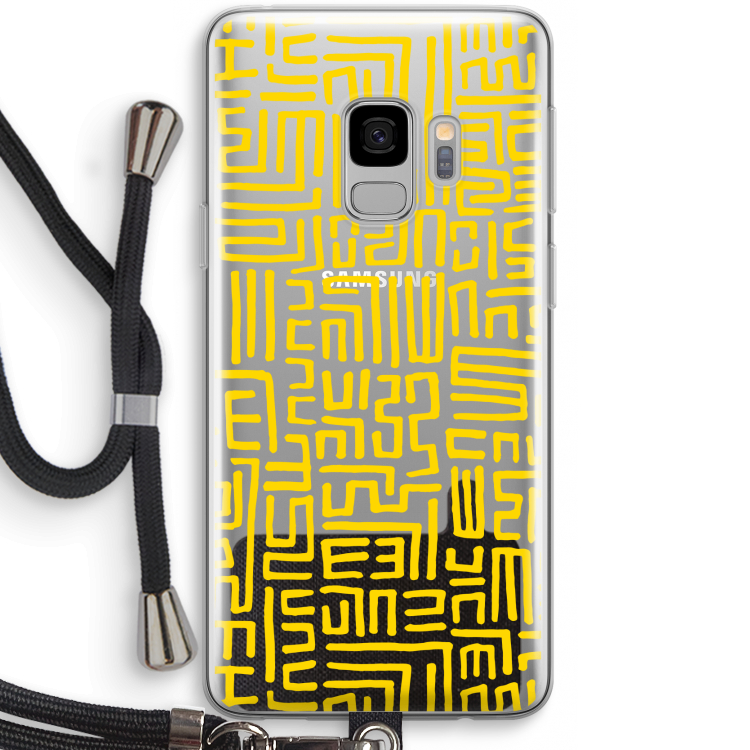 Majorelle Blue Print: Samsung Galaxy S9 Transparant Hoesje met koord