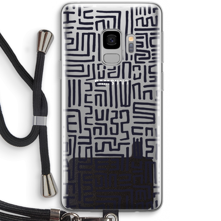 Moroccan Print: Samsung Galaxy S9 Transparant Hoesje met koord