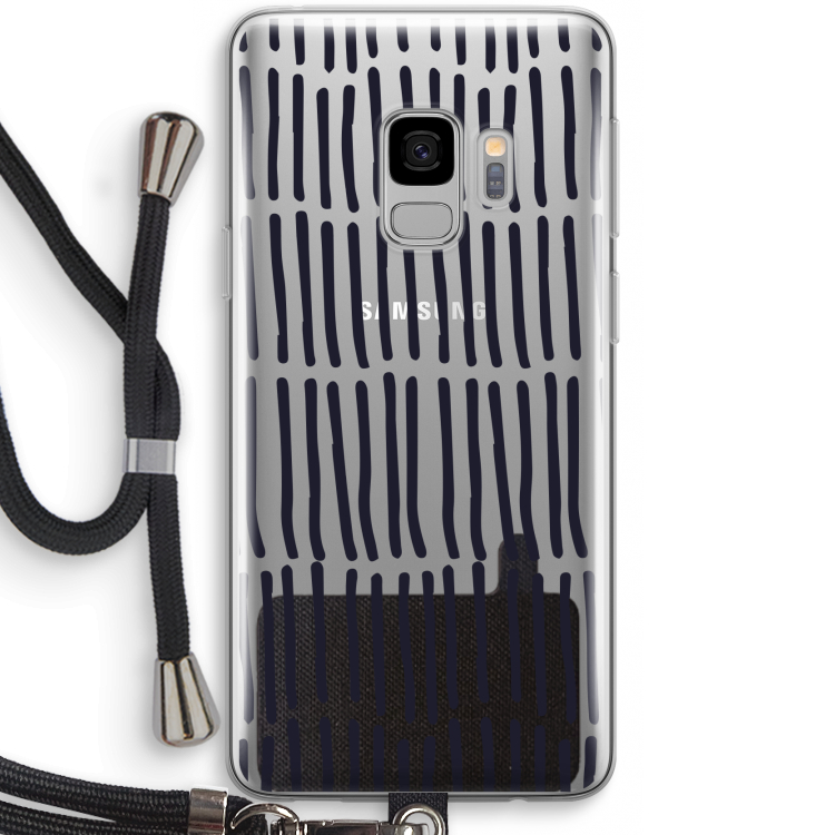 Moroccan stripes: Samsung Galaxy S9 Transparant Hoesje met koord
