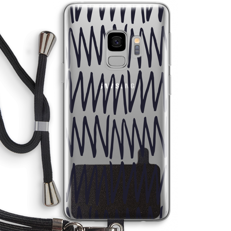 Marrakech Zigzag: Samsung Galaxy S9 Transparant Hoesje met koord