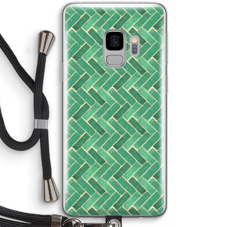 Moroccan tiles 2: Samsung Galaxy S9 Transparant Hoesje met koord