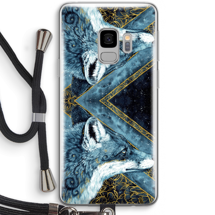 Golden Fox: Samsung Galaxy S9 Transparant Hoesje met koord