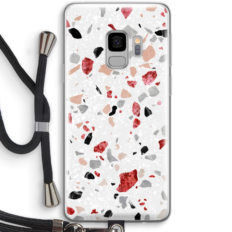 Terrazzo N°12: Samsung Galaxy S9 Transparant Hoesje met koord