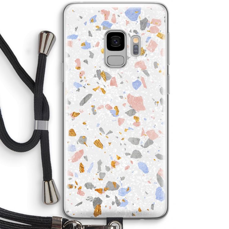 Terrazzo N°8: Samsung Galaxy S9 Transparant Hoesje met koord