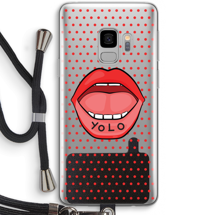 Yolo Denise: Samsung Galaxy S9 Transparant Hoesje met koord