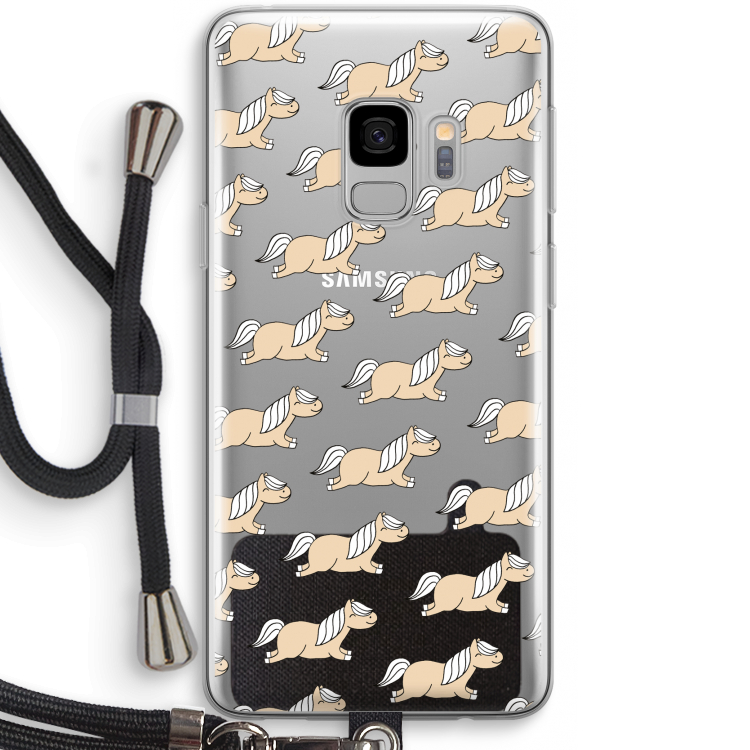 Ponys: Samsung Galaxy S9 Transparant Hoesje met koord