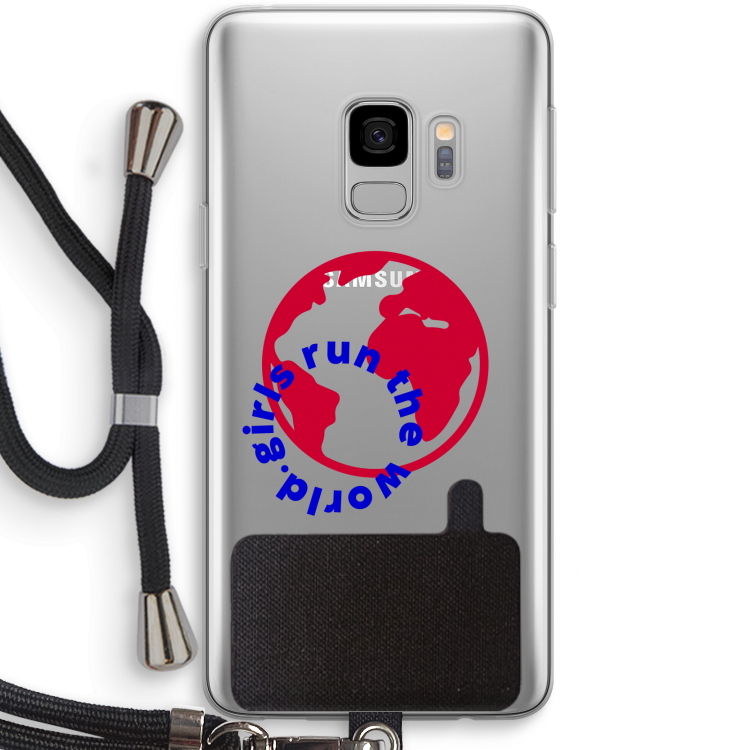 Run The World: Samsung Galaxy S9 Transparant Hoesje met koord