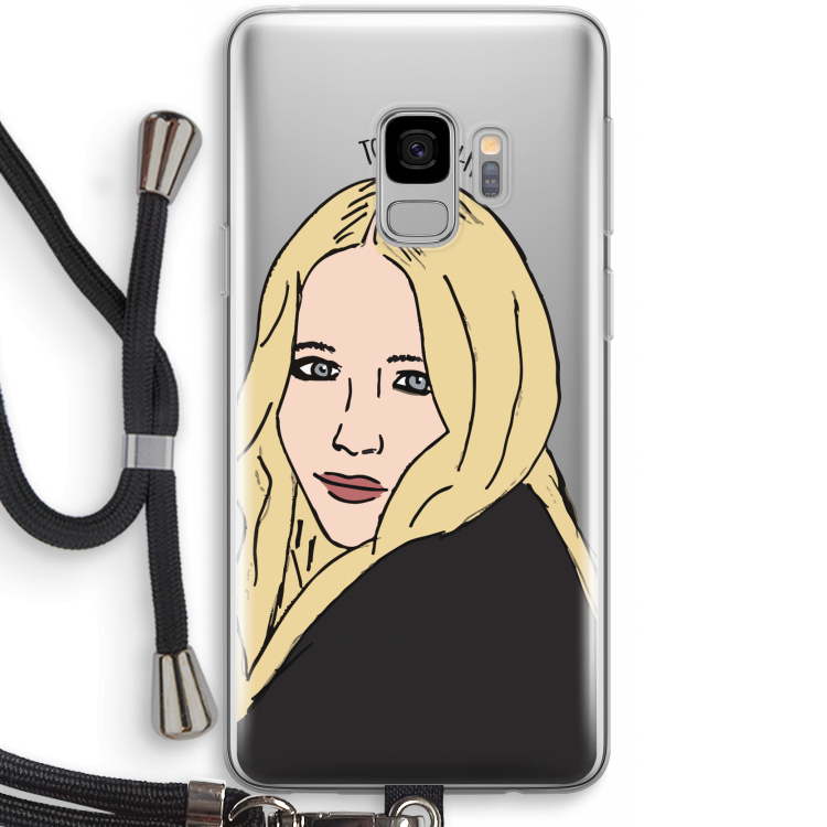 Mary Kate: Samsung Galaxy S9 Transparant Hoesje met koord
