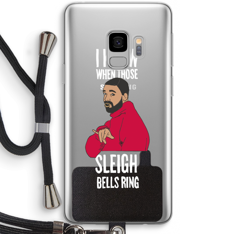 Sleigh Bells Ring: Samsung Galaxy S9 Transparant Hoesje met koord