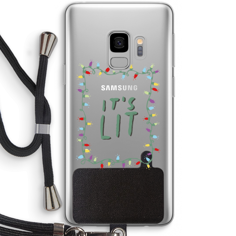 It's Lit: Samsung Galaxy S9 Transparant Hoesje met koord