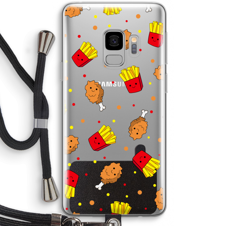 Chicken 'n Fries: Samsung Galaxy S9 Transparant Hoesje met koord
