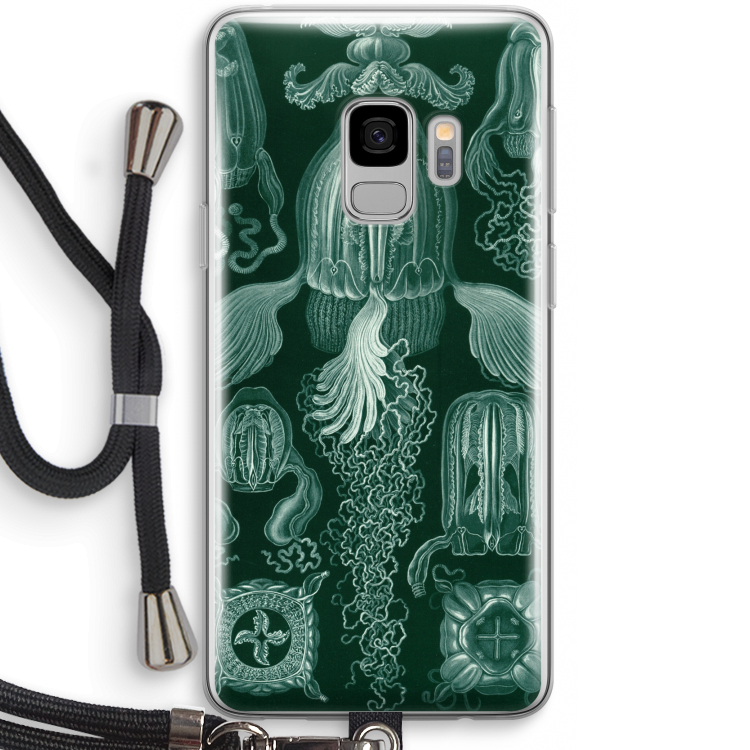Haeckel Cubomedusae: Samsung Galaxy S9 Transparant Hoesje met koord