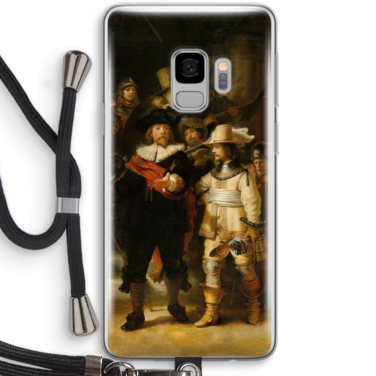 De Nachtwacht: Samsung Galaxy S9 Transparant Hoesje met koord