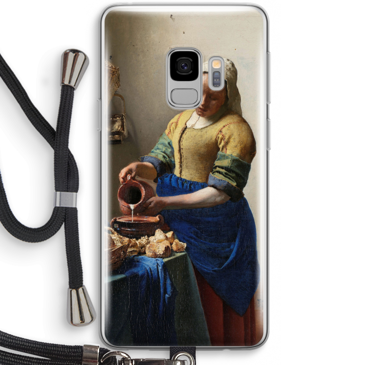 The Milkmaid: Samsung Galaxy S9 Transparant Hoesje met koord